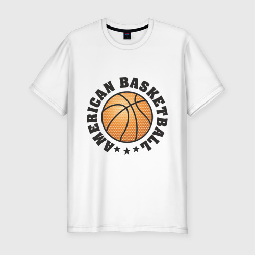 Мужская футболка хлопок Slim American Basketball