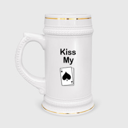 Кружка пивная Kiss my card