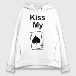 Женское худи Oversize хлопок Kiss my card