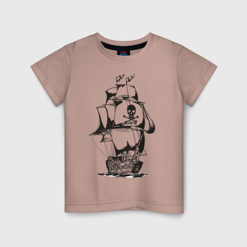 Детская футболка хлопок с принтом Pirats (4), вид спереди #2