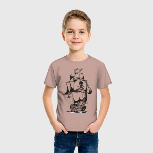 Детская футболка хлопок с принтом Pirats (4), фото на моделе #1