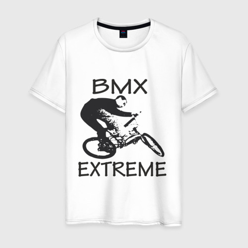 Мужская футболка хлопок Bmx extreme, цвет белый