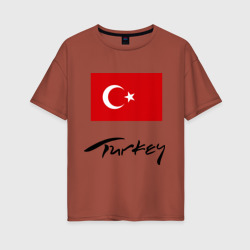 Женская футболка хлопок Oversize Turkey 2