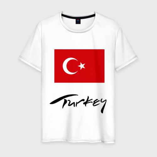 Мужская футболка хлопок Turkey 2, цвет белый