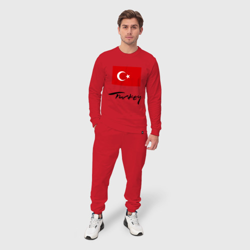 Мужской костюм хлопок Turkey 2, цвет красный - фото 3