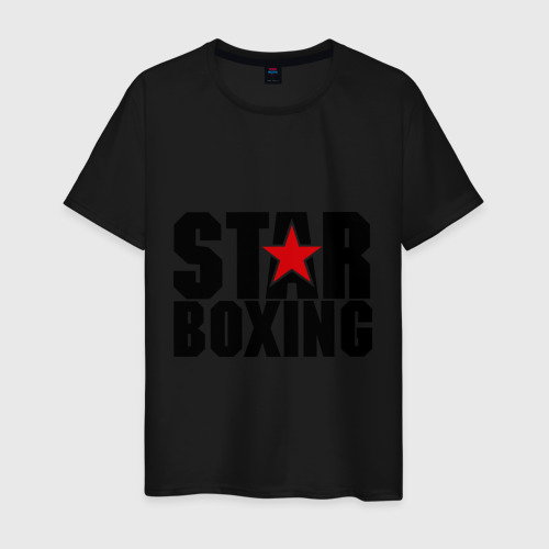 Мужская футболка хлопок Boxing star, цвет черный