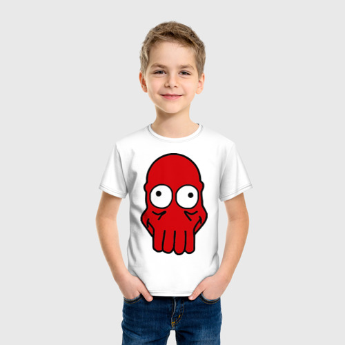 Детская футболка хлопок Dr.zoidberg, цвет белый - фото 3