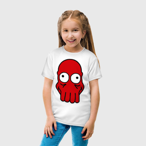 Детская футболка хлопок Dr.zoidberg, цвет белый - фото 5