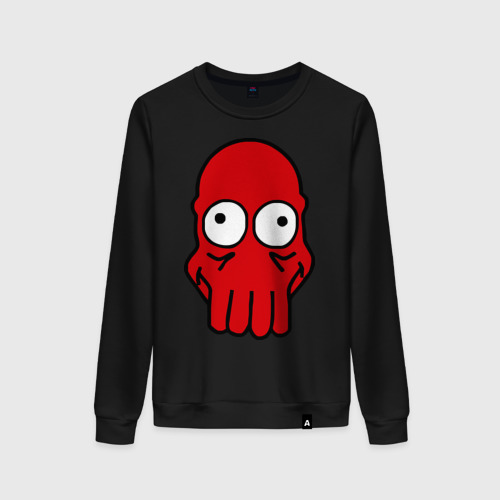 Женский свитшот хлопок Dr.zoidberg, цвет черный