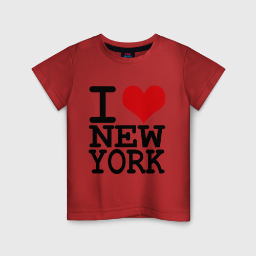 Детская футболка хлопок I love New York (NY)