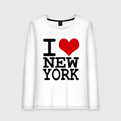 Женский Лонгслив I love New York (NY) (хлопок)