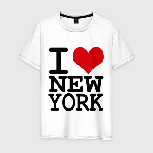 Мужская Футболка I love New York (NY) (хлопок)