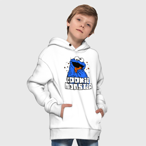 Детское худи Oversize хлопок Cookie monster ест печеньку - фото 9