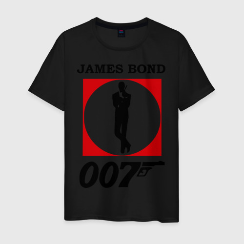 Мужская футболка хлопок James Bond, цвет черный