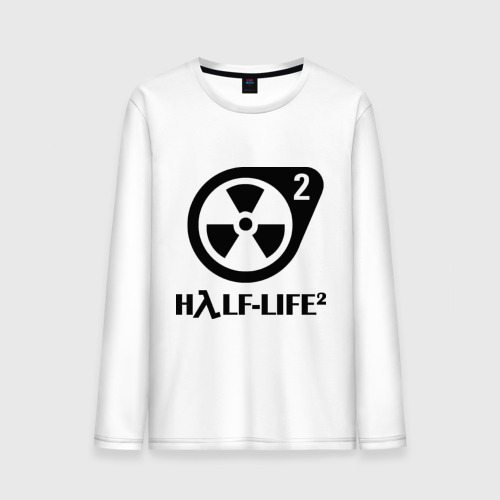 Мужской лонгслив хлопок HalfLife, цвет белый