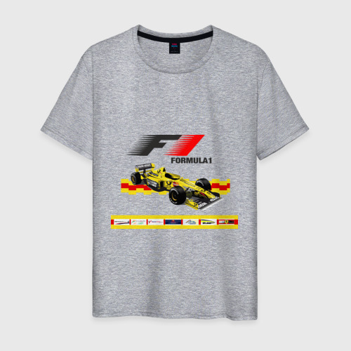 Мужская футболка хлопок F1, цвет меланж