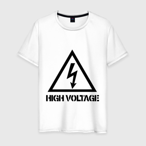 Мужская футболка хлопок High Voltage, цвет белый