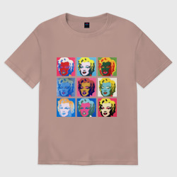 Женская футболка хлопок Oversize Marilin Monroe