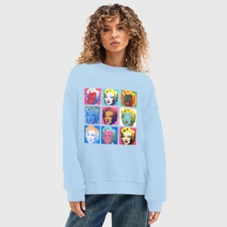Женский свитшот oversize без начеса хлопок Marilin Monroe - фото 2
