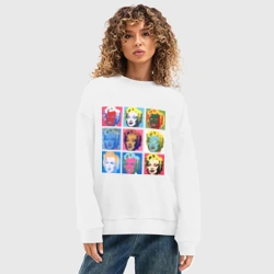 Женский свитшот oversize без начеса хлопок Marilin Monroe - фото 2