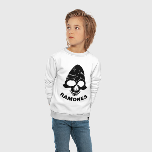 Детский свитшот хлопок Ramones, цвет белый - фото 5