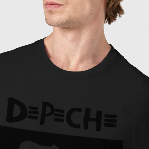 Мужская футболка хлопок Depeche Mode 2, цвет черный - фото 6