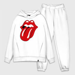 Мужской костюм oversize хлопок Rolling Stones язык