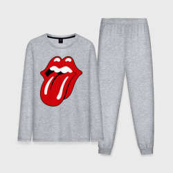 Мужская пижама с лонгсливом хлопок Rolling Stones язык