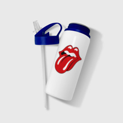 Бутылка для воды с трубочкой Rolling Stones язык - фото 2