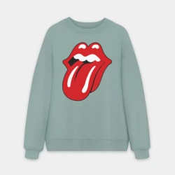 Мужской свитшот oversize без начеса хлопок Rolling Stones язык