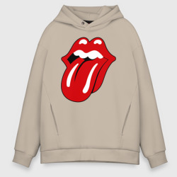 Мужское худи Oversize хлопок Rolling Stones язык