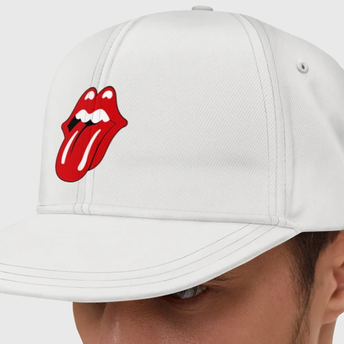 Кепка снепбек с прямым козырьком Rolling Stones язык