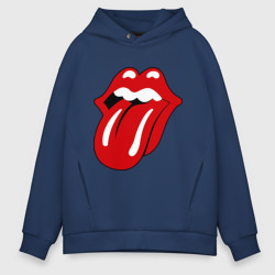 Мужское худи Oversize хлопок Rolling Stones язык