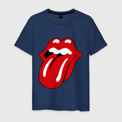 Мужская футболка хлопок Rolling Stones язык