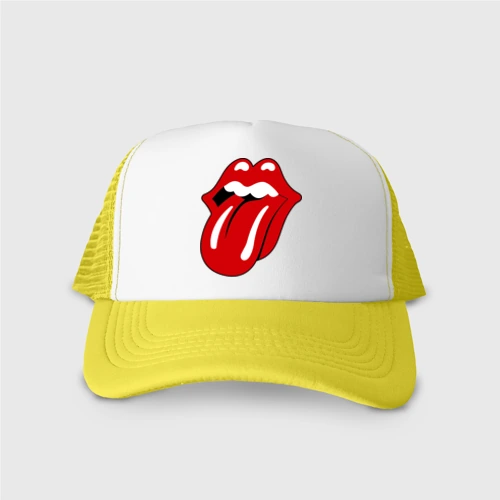 Кепка тракер с сеткой Rolling Stones язык