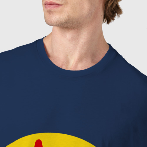 Мужская футболка хлопок Хранители - смайл с кровью, цвет темно-синий - фото 6