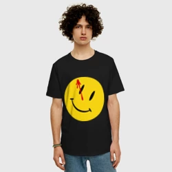 Мужская футболка хлопок Oversize Хранители - смайл с кровью - фото 2