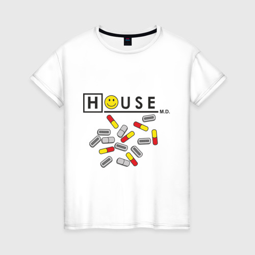 Женская футболка хлопок House m.d. (2), цвет белый