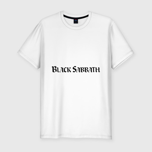 Мужская футболка хлопок Slim Black Sabbath логотип