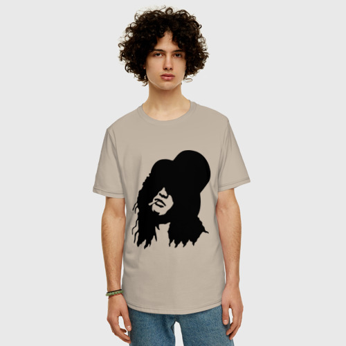Мужская футболка хлопок Oversize с принтом Guns n Roses - Slash, фото на моделе #1