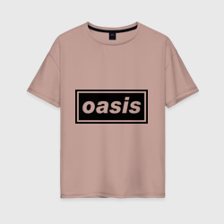 Женская футболка хлопок Oversize Oasis логотип