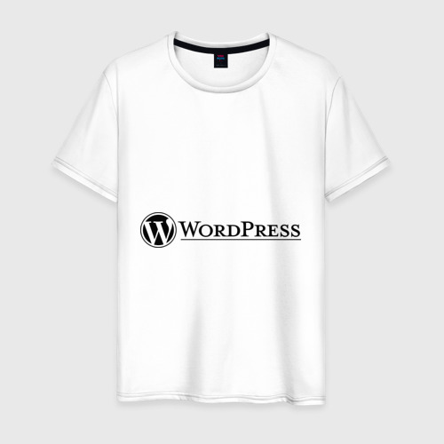 Мужская футболка хлопок Wordpress, цвет белый