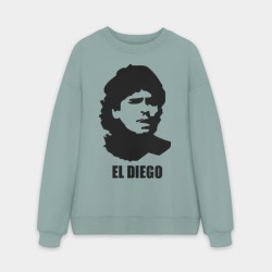 Мужской свитшот oversize без начеса хлопок Диего Марадона