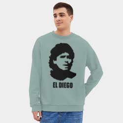 Мужской свитшот oversize без начеса хлопок Диего Марадона - фото 2
