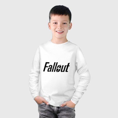 Детский лонгслив хлопок Fallout, цвет белый - фото 3