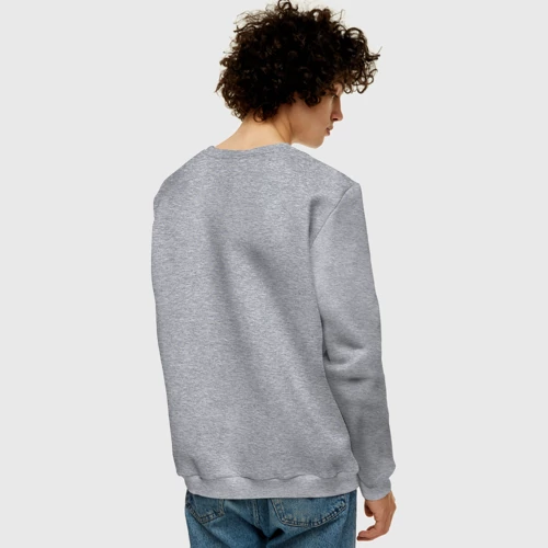 Мужской свитшот хлопок с принтом ФК красные кабаны - никто не любит нас, вид сзади #2