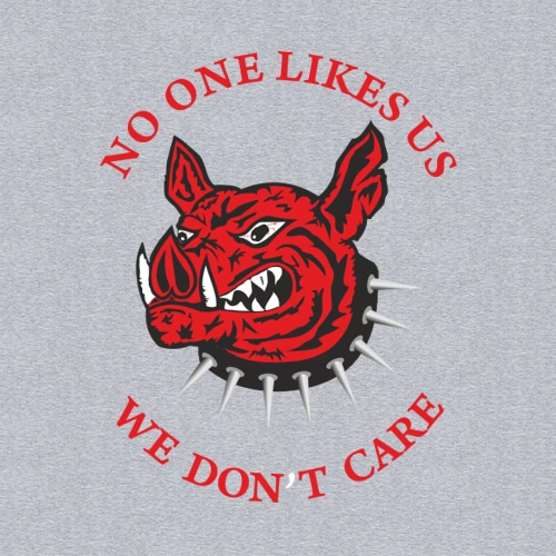 Мужской свитшот хлопок с принтом ФК красные кабаны - никто не любит нас, фото на моделе #1