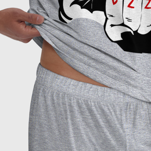 Мужская пижама хлопок Ozzy Ozborn, цвет меланж - фото 6