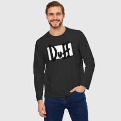 Мужской лонгслив oversize хлопок Duff - фото 2