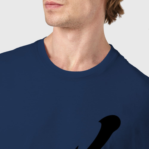 Мужская футболка хлопок Иероглиф Дао, цвет темно-синий - фото 6